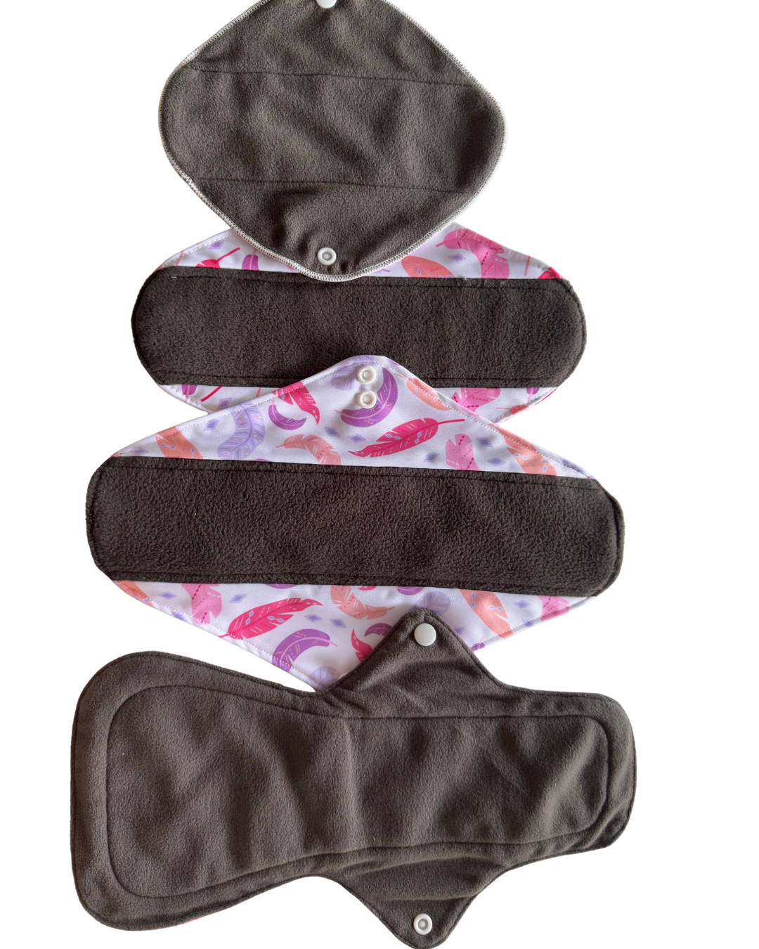 Mixed Sanitary Washable Pads 4 Pack (1x Extra Small 1x Small 1x Medium 1x Large ) Mixed Pattern
