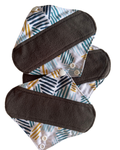 Mixed Sanitary Washable Pads 4 Pack (1x Extra Small 1x Small 1x Medium 1x Large ) Mixed Pattern
